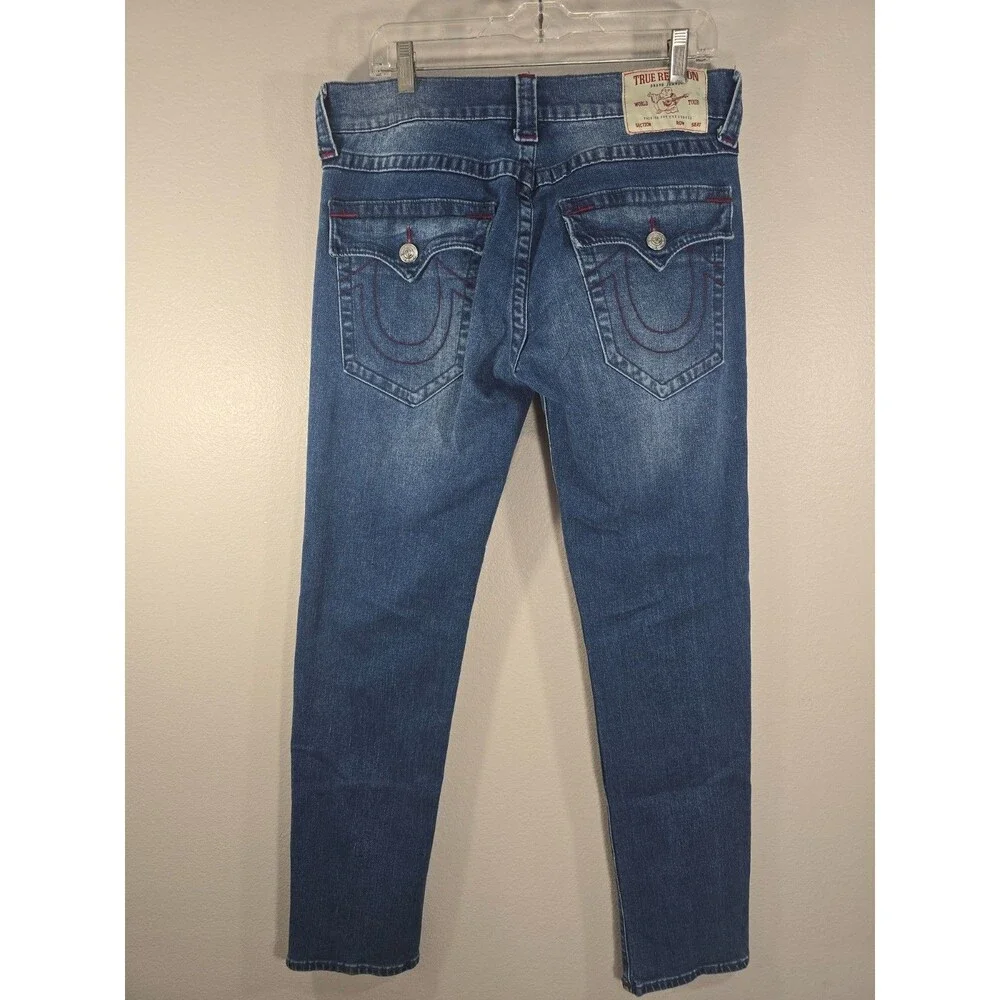 True Religion Jeans mens Size 32 x 31  dark wash Rocco Relaxed Skinny BS